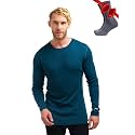 Merino.tech 100% Merino Wool Base Layer Mens - Long Sleeve Thermal Shirts