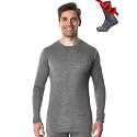 Merino.tech 100% Merino Wool Base Layer Mens - Long Sleeve Thermal Shirts