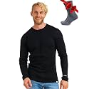 Merino.tech 100% Merino Wool Base Layer Mens - Long Sleeve Thermal Shirts