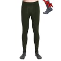 100% Merino Wool Base Layer Mens Pants - Thermal Underwear Long Johns