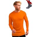 Merino.tech 100% Merino Wool Base Layer Mens - Long Sleeve Thermal Shirts