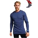 Merino.tech 100% Merino Wool Base Layer Mens - Long Sleeve Thermal Shirts