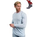 Merino.tech 100% Merino Wool Base Layer Mens - Long Sleeve Thermal Shirts