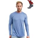 Merino.tech 100% Merino Wool Base Layer Mens - Long Sleeve Thermal Shirts