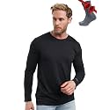 Merino.tech 100% Merino Wool Base Layer Mens - Long Sleeve Thermal Shirts