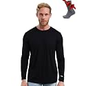 Merino.tech 100% Merino Wool Base Layer Mens - Long Sleeve Thermal Shirts