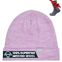 100% Merino Wool Beanie for Women, Men - Set Adult Skull Cap 17.5um &amp; Socks
