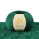 100% Merino Wool Yarn 3-Ply Luxurious and Soft Yarn for Hand Knitting &amp; Crocheting (Christmas Green,1Ball)
