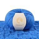 100% Merino Wool Yarn 3-Ply Luxurious and Soft Yarn for Hand Knitting &amp; Crocheting (Blue,1Ball)