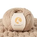 100% Merino Wool Yarn 3-Ply Luxurious and Soft Yarn for Hand Knitting &amp; Crocheting (Khaki, 1Ball)