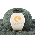 100% Merino Wool Yarn, 3-Ply Luxurious and Soft Yarn for Hand Knitting &amp; Crocheting (Evergreen, 1Ball)