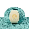 100% Merino Wool Yarn 3-Ply Luxurious and Soft Yarn for Hand Knitting &amp; Crocheting (Cyan,1Ball)