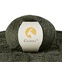 100% Merino Wool Yarn, 3-Ply Luxurious and Soft Yarn for Hand Knitting &amp; Crocheting (Forest Green, 1Ball)