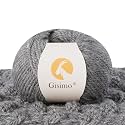 100% Merino Wool Yarn 3-Ply Luxurious and Soft Yarn for Hand Knitting &amp; Crocheting (dark gray, 1Ball)