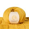 100% Merino Wool Yarn, 3-Ply Luxurious and Soft Yarn for Hand Knitting &amp; Crocheting (Gold,1Ball)