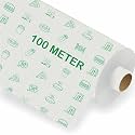 100 Meter Food Wrapping Paper Roll, Baking, Butter, roti Wrapping Paper, Wax Paper roll, reheatable Parchment Paper, 100% Food Grade - Pack of 1