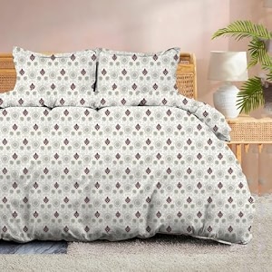 100 microfiber 1 piece duvet cover zipper closure soft amp breathable for comfortable sleep wrinkle free duvetquiltrazaicomforter cover- kalakriti print - double