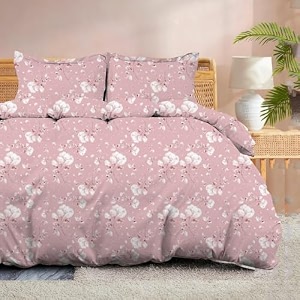 100 microfiber 1 piece duvet cover zipper closure soft amp breathable for comfortable sleep wrinkle free duvetquiltrazaicomforter cover- flora bloom - single