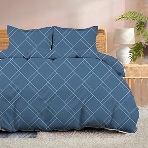 100 microfiber 1 piece duvet cover zipper closure soft amp breathable for comfortable sleep wrinkle free duvetquiltrazaicomforter cover- geometric chic - single