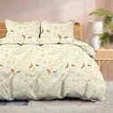 100% Microfiber 1 Piece Duvet Cover Zipper Closure Soft &amp; Breathable for Comfortable Sleep Wrinkle Free Duvet/Quilt/Razai/Comforter Cover- Birdsong Bliss - Single
