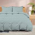 100% Microfiber 1 Piece Duvet Cover Zipper Closure Soft &amp; Breathable for Comfortable Sleep Wrinkle Free Duvet/Quilt/Razai/Comforter Cover- Jaipuri Jewel - Double