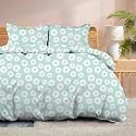 100% Microfiber 1 Piece Duvet Cover Zipper Closure Soft &amp; Breathable for Comfortable Sleep Wrinkle Free Duvet/Quilt/Razai/Comforter Cover- Daisy Delight - Single