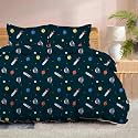100% Microfiber 1 Piece Duvet Cover Zipper Closure Soft &amp; Breathable for Comfortable Sleep Wrinkle Free Duvet/Quilt/Razai/Comforter Cover- Planet Spaceship - Double