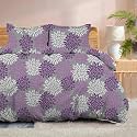 100% Microfiber 1 Piece Duvet Cover Zipper Closure Soft &amp; Breathable for Comfortable Sleep Wrinkle Free Duvet/Quilt/Razai/Comforter Cover- Purple Petals - Single