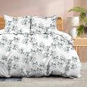 100% Microfiber 1 Piece Duvet Cover Zipper Closure Soft &amp; Breathable for Comfortable Sleep Wrinkle Free Duvet/Quilt/Razai/Comforter Cover- Bluebell Bloom - Double