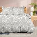100% Microfiber 1 Piece Duvet Cover Zipper Closure Soft &amp; Breathable for Comfortable Sleep Wrinkle Free Duvet/Quilt/Razai/Comforter Cover- Floral Fantasy - Double
