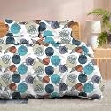 100% Microfiber 1 Piece Duvet Cover Zipper Closure Soft &amp; Breathable for Comfortable Sleep Wrinkle Free Duvet/Quilt/Razai/Comforter Cover- Leafy Meadow - Double