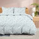 100% Microfiber 1 Piece Duvet Cover Zipper Closure Soft &amp; Breathable for Comfortable Sleep Wrinkle Free Duvet/Quilt/Razai/Comforter Cover- Garden Bloom - Single