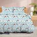 100% Microfiber 1 Piece Duvet Cover Zipper Closure Soft &amp; Breathable for Comfortable Sleep Wrinkle Free Duvet/Quilt/Razai/Comforter Cover- Starry Snowmen - Double