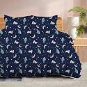 100% Microfiber 1 Piece Duvet Cover Zipper Closure Soft &amp; Breathable for Comfortable Sleep Wrinkle Free Duvet/Quilt/Razai/Comforter Cover- Moonlit Sharks - Single