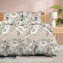 100% Microfiber 1 Piece Duvet Cover Zipper Closure Soft &amp; Breathable for Comfortable Sleep Wrinkle Free Duvet/Quilt/Razai/Comforter Cover- Floral Elegance - Single