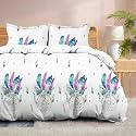 100% Microfiber 1 Piece Duvet Cover Zipper Closure Soft &amp; Breathable for Comfortable Sleep Wrinkle Free Duvet/Quilt/Razai/Comforter Cover- Feather Dreams - Double