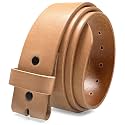 100% One-Piece Full Grain Leather Belt Straps with No Slot Hole/Slot Hole/Heavy-Duty, Multi Options 1-1/2" (38mm) Wide