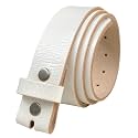 100% One-Piece Full Grain Leather Belt Straps with No Slot Hole/Slot Hole/Heavy-Duty, Multi Options 1-1/2" (38mm) Wide