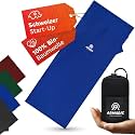 100% Organic Cotton Sleeping Bag with Zip (Only 380 g) - Ultra Light, Small and Thin Travel Sleeping Bag, Sleeping Bag Liner, Ideal for Backpacking, Hostels and Mountain Huts (Blue)