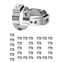 100 Pack 1/2 Inch PEX Cinch Clamps, Stainless Steel Single Ear Hose Clamps, for PEX Pipe