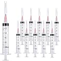 100 Pack 10ml 18Ga Lab Syringe Tools with Measurement, Individually Packed