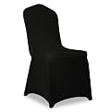 100 Pack Black Stretch Polyester Spandex Chair Covers Universal Washable Removable Chair Slipcovers Protector for Wedding Banquet Events Party Dining Decoration