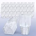 100-Pack Cat6 Cat7 Cat8 RJ45 Strain Relief Boots Transparent