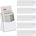 100 Pack Corrugated Trifold Brochure Holder 4.33x5.51 Inch with Slant Back - Literature Holder Flyer Display Stand for Pamphlets, Menus & Booklet - Multi-Purpose Countertop Organizer for Hotel,Store