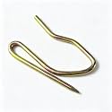 100 Pack Curtain Hooks, Offset Pin-On Drapery Decorative Hooks (Gold)