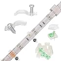 Griver 100 Pack Strip Light Mounting Brackets,Fixing Clips,One-Side Fixing,100 Screws Included (Combination package)