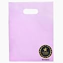100 Pastel Pink Plastic Bags With Handles