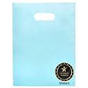 100 Pastel Teal Plastic Bags With Handles