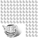 100 PCS 1/2" Clamp Type Cable Connectors for Romex, Zinc Alloy Wire Clamps