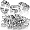 100 Pcs 1/2 Inch PEX Cinch Clamps, 304 Stainless Steel